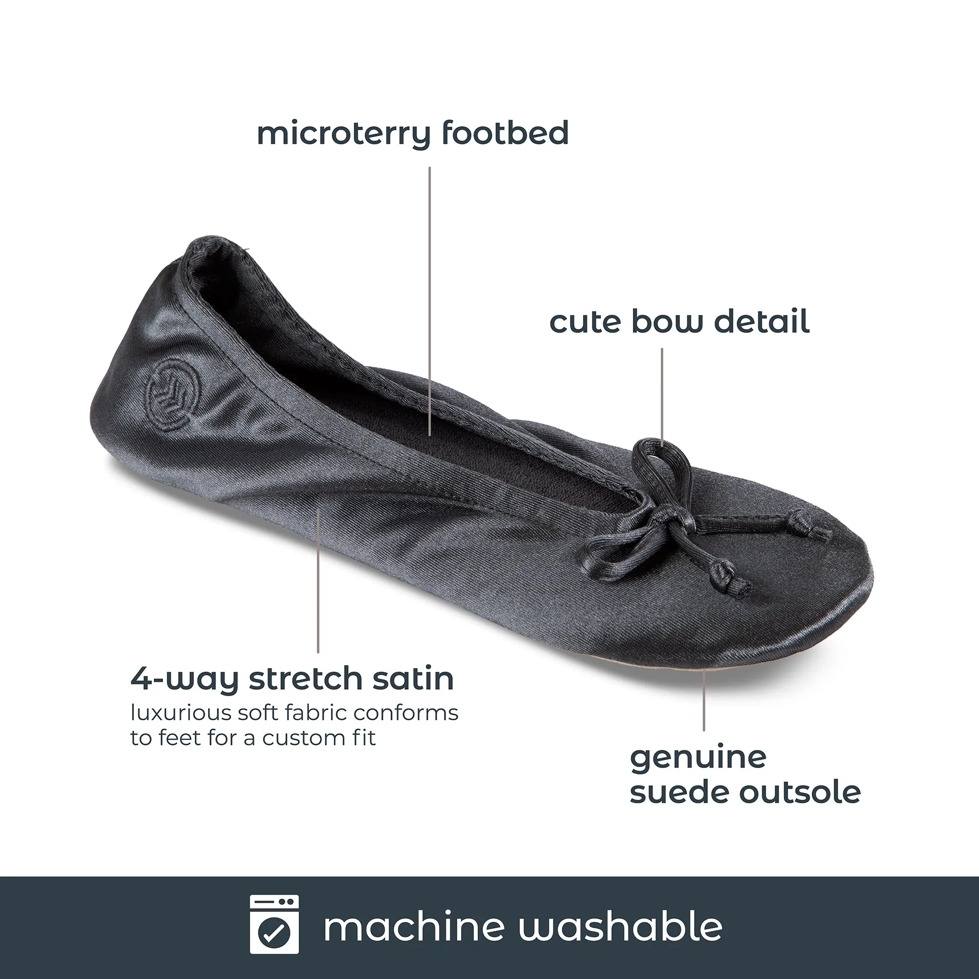 Basketball Slippers Womens Satin Ballerina Slippers with Satin Bow