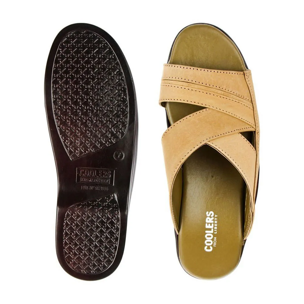 Coolers Casual (Brown) Slippers For Men 7123-79 By Liberty Crocodile Slides