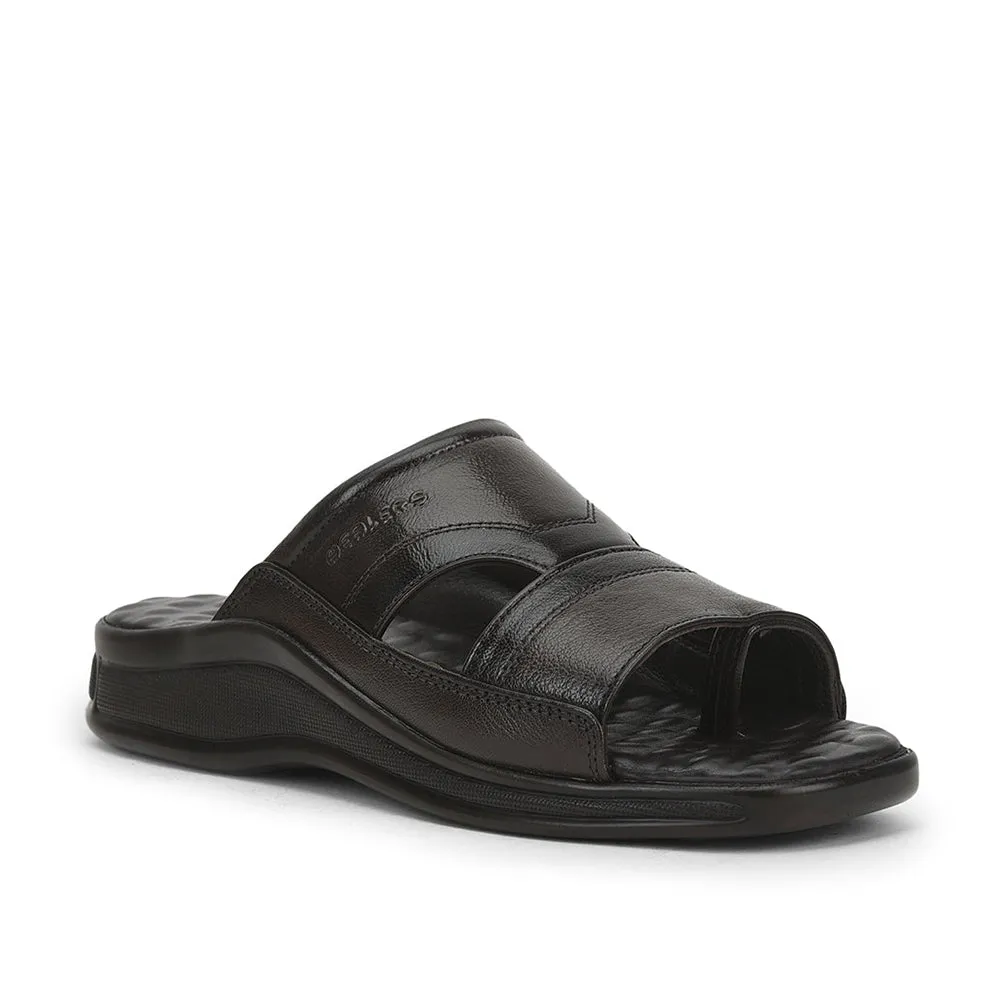 Smiley Slippers Healers Casual Slippers For Men (Brown) 2050-803D By Liberty