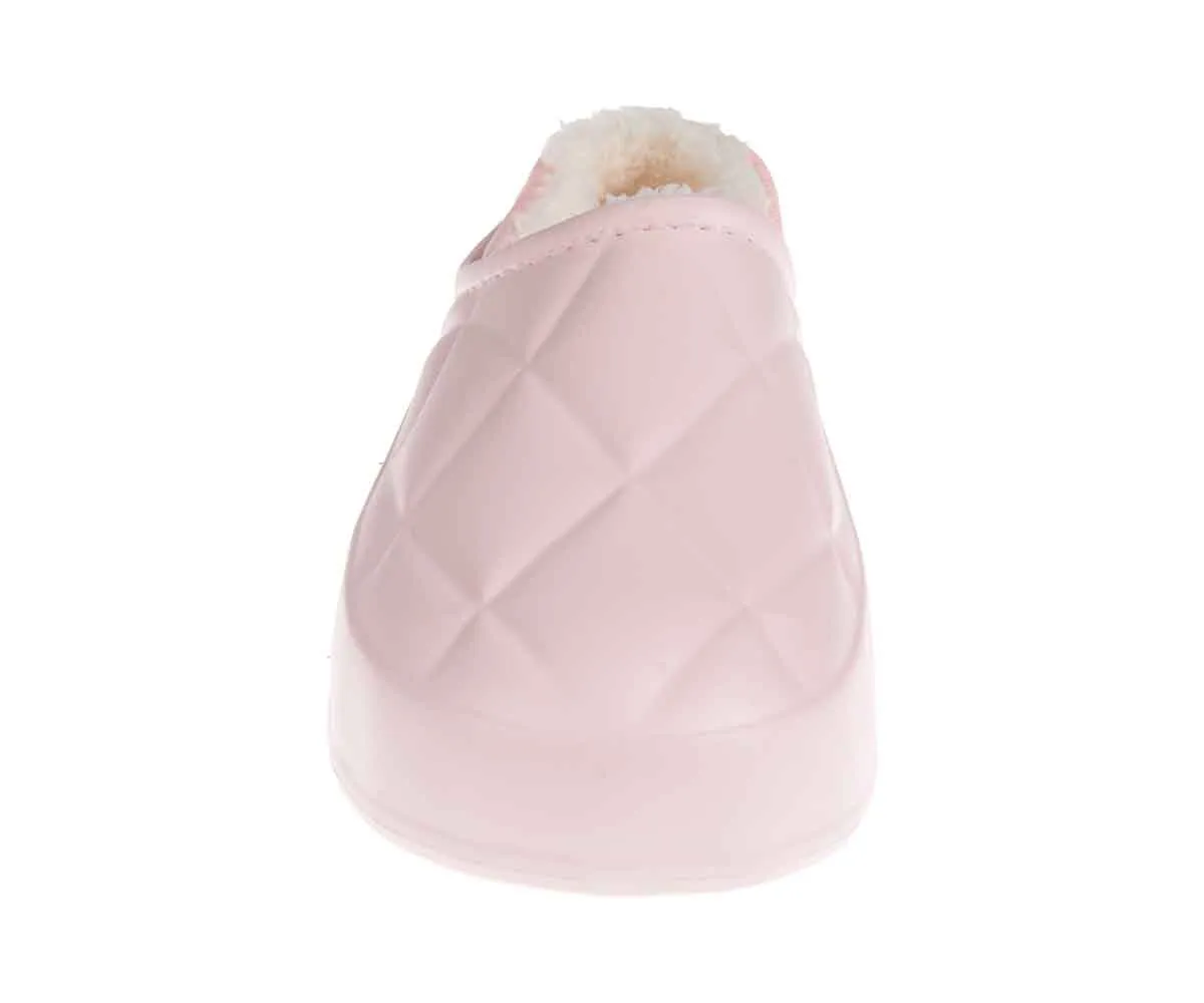 Bubble Bath Vs Ballet Slippers FOAMWALK Women's Platform Clogs - Quilted Fuzzy Clogs for Women, Faux Fur Lined Fall Clogs Slippers for Women