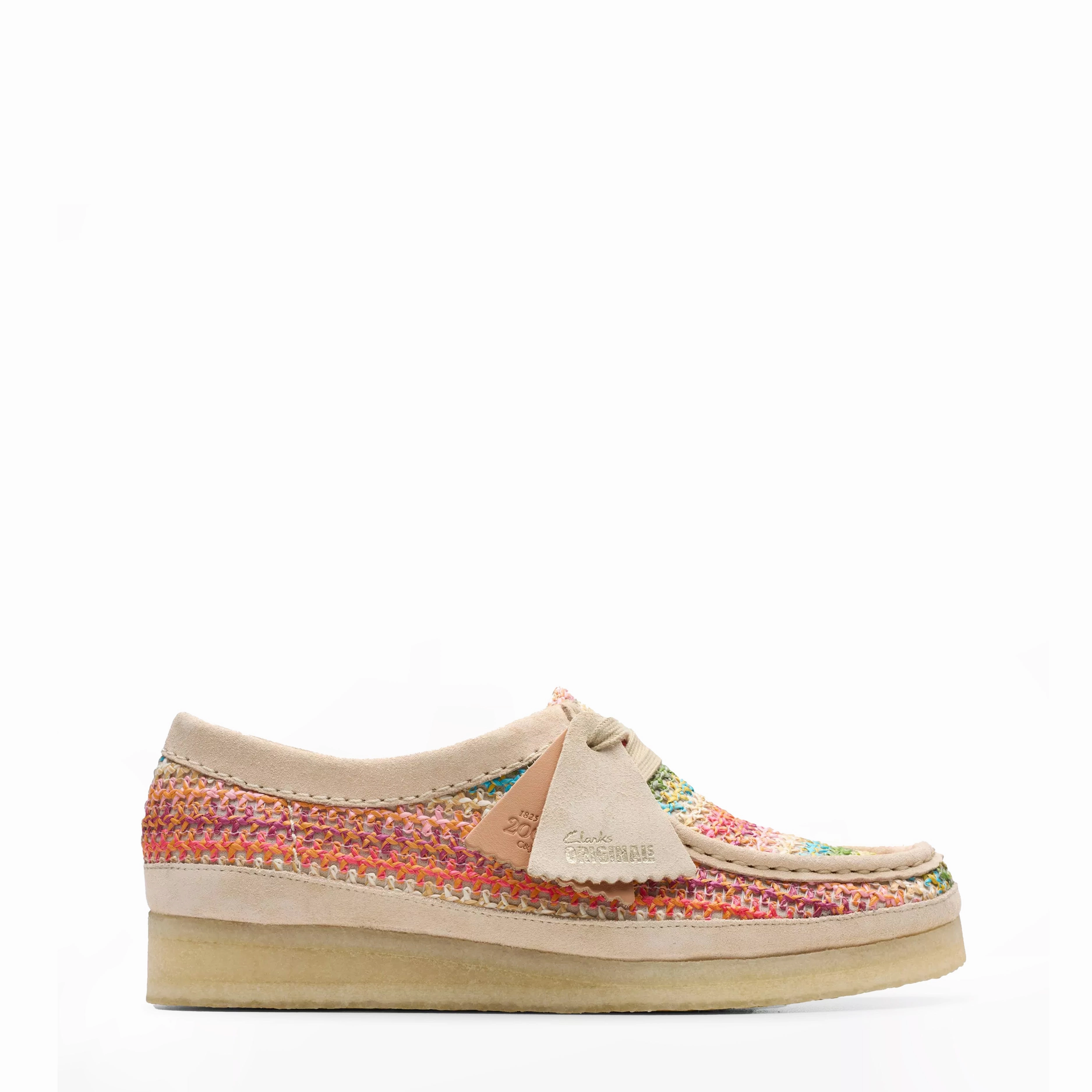 Simple Comfort Scandi Clean Clarks Originals Womens Wallabee Multi Raffia