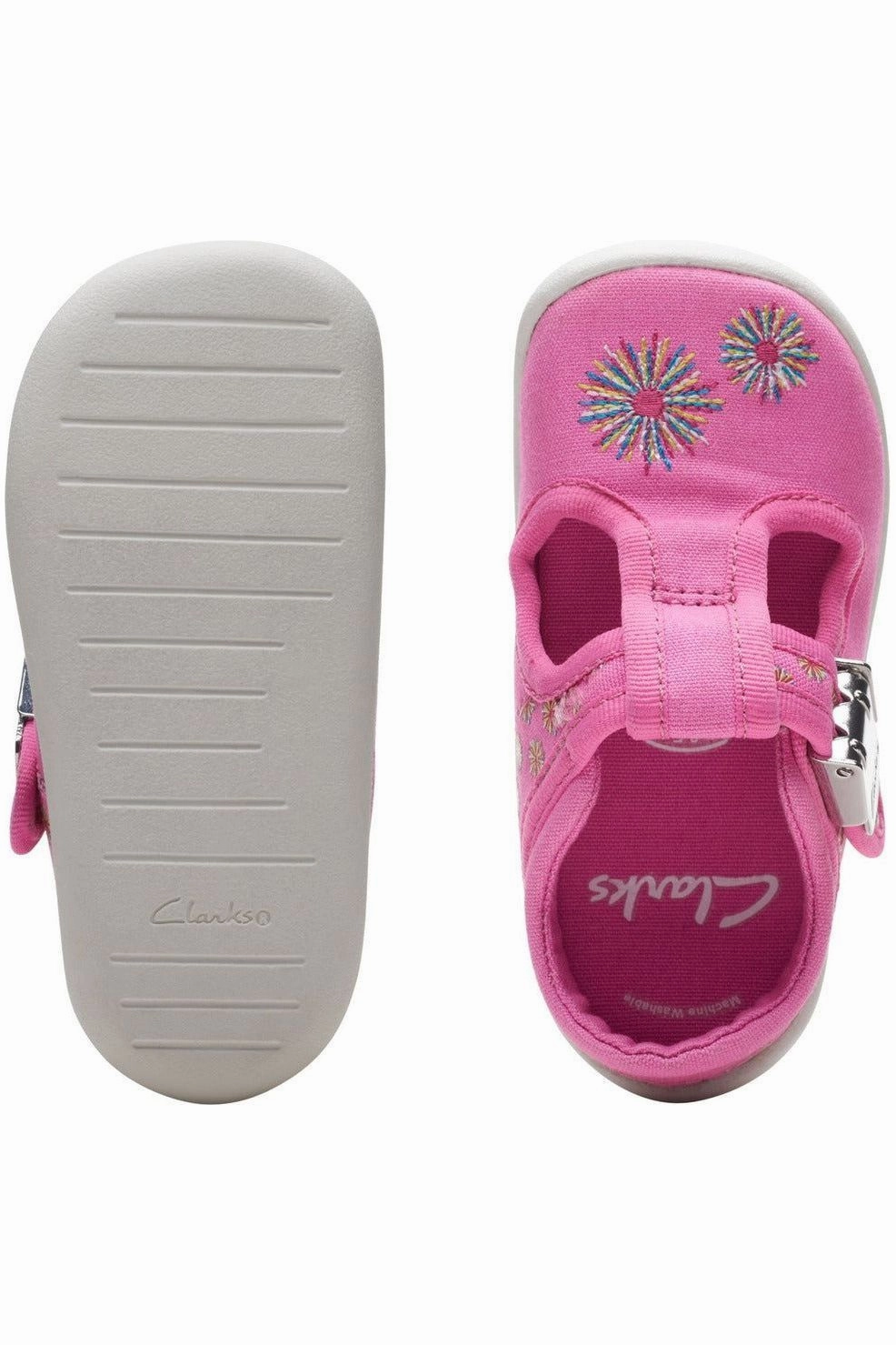 Workday Approved Shoes Clarks Roamer Sun Toddler hot pink