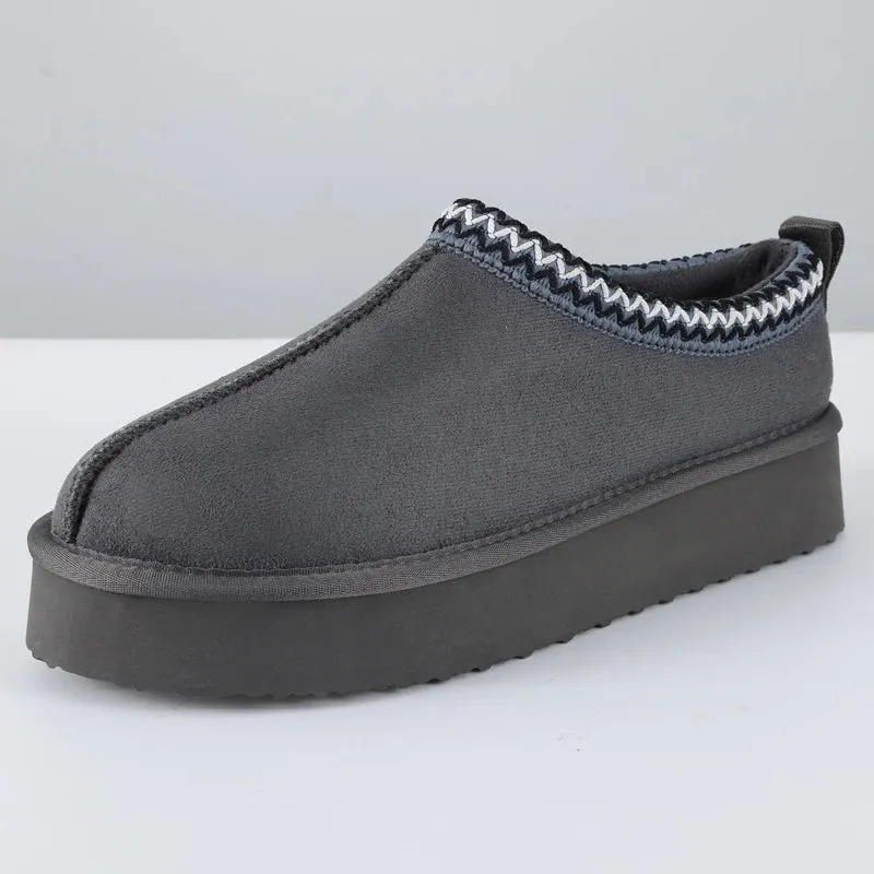 Heeled Ballet Slippers Crestar Women's Winter Slippers Lady Classic Fashion Brand Warm Thick Sole Shoes Short Plush Ankle Snow Boots Outdoor and Indoor