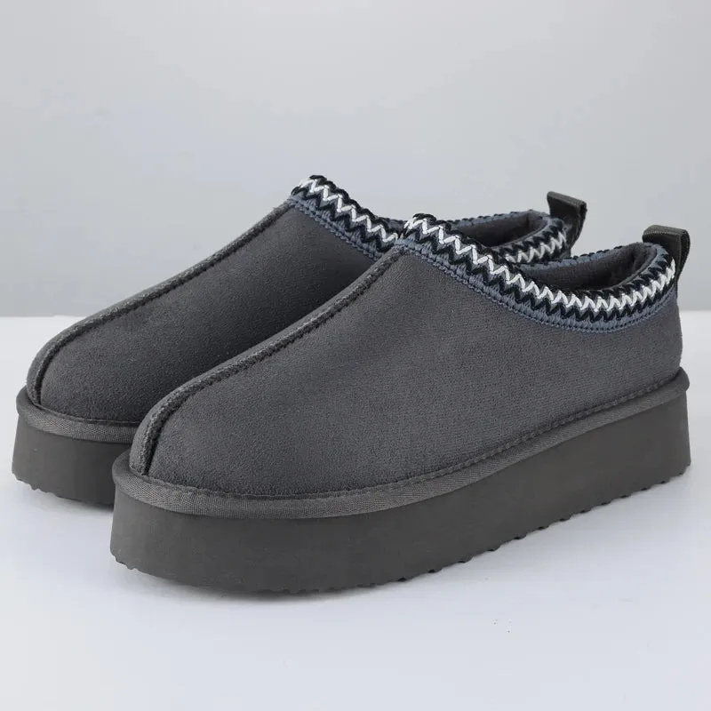 Slippers Meaning Crestar Women's Winter Slippers Lady Classic Fashion Brand Warm Thick Sole Shoes Short Plush Ankle Snow Boots Outdoor and Indoor