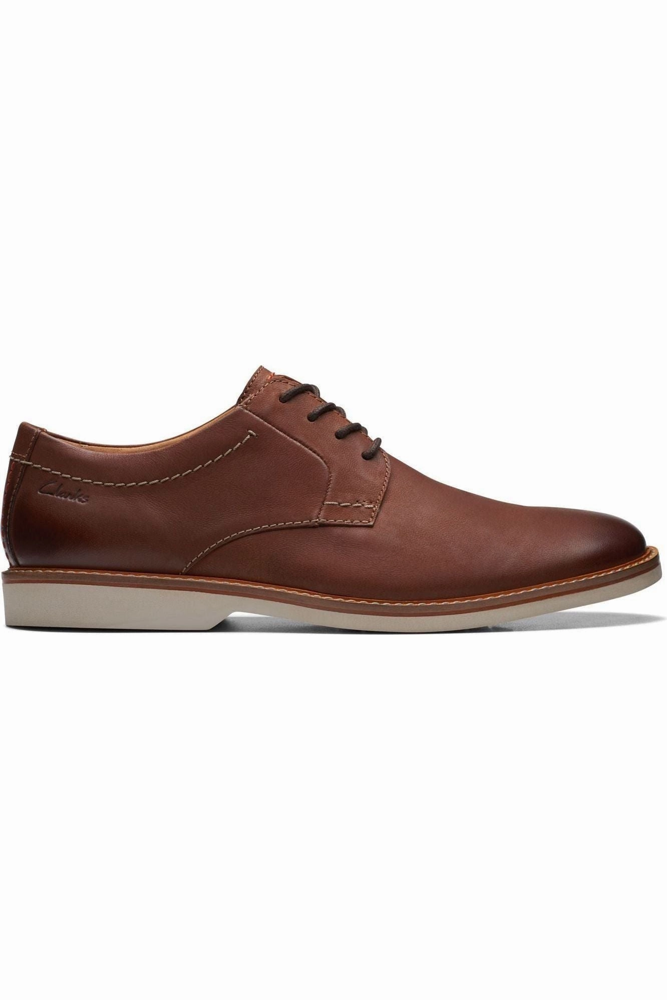 British Fit Clarks Atticus LTLace in Dark tan Leather