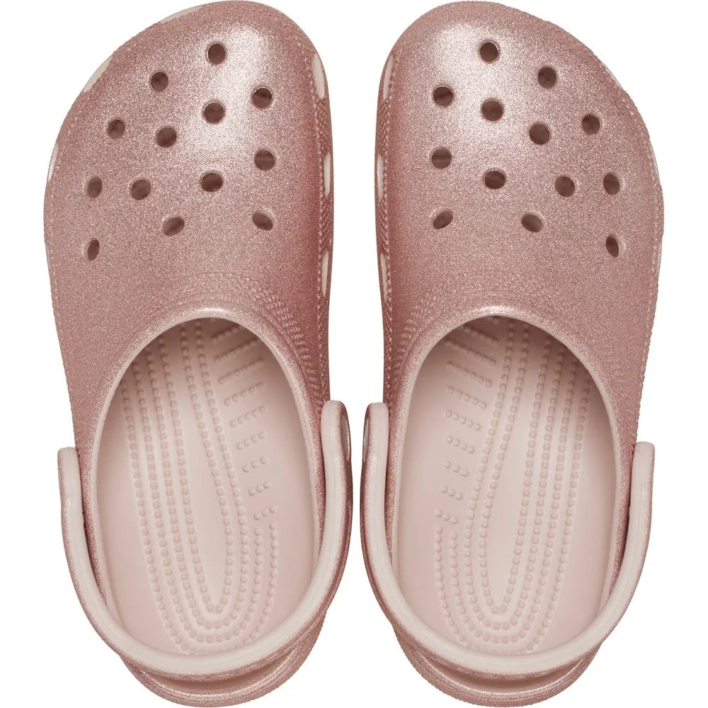 Crocs Unisex Classic Glitter Clog Cushioned Insole Wear Anywhere