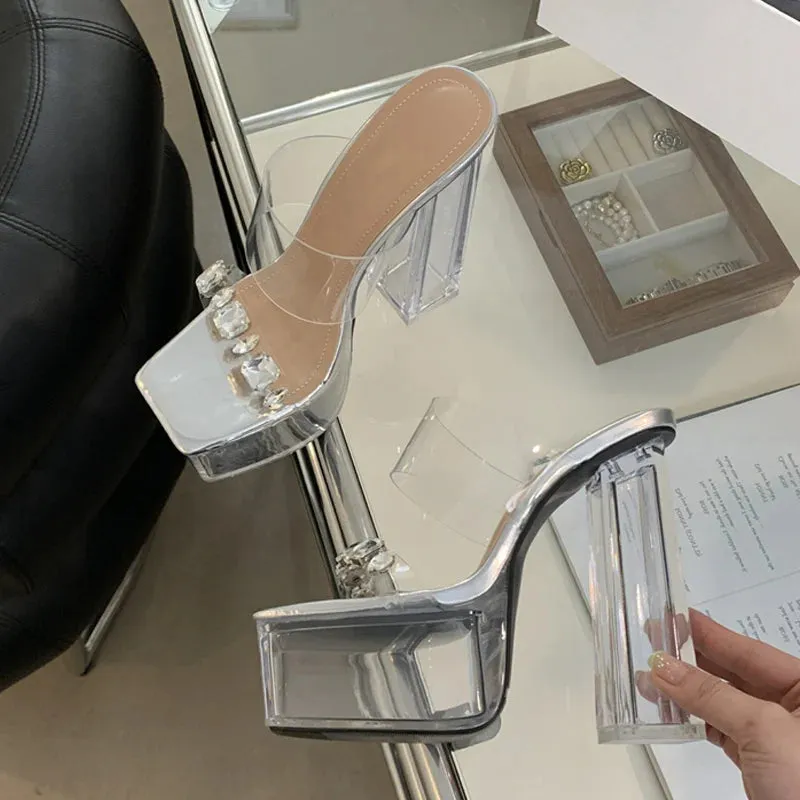 Asics Solution Speed Flytefoam 2 Tennis Shoes Crystal PVC Transparent platform Sandals