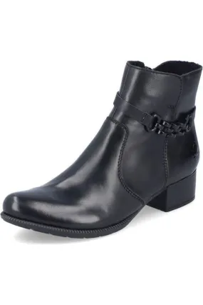 Fashion Utility Rieker Womens Ankle Boots 78676 00 black