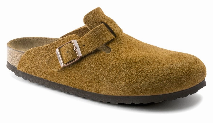 Birkenstock Boston Soft Footbed Mink Suede leather 1009543 Workout Ready