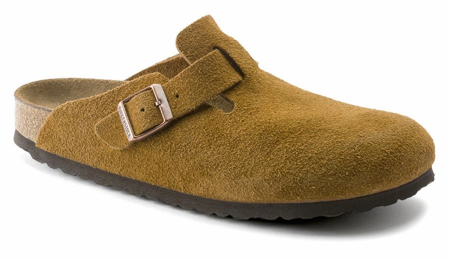 Everyday Move Birkenstock Boston Soft Footbed Mink Suede leather 1009543