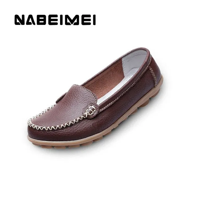 Women Soft Loafers Non-Slip Sturdy Sole Genuine Leather Shoes Giorgio Brutini Shoes Loafers