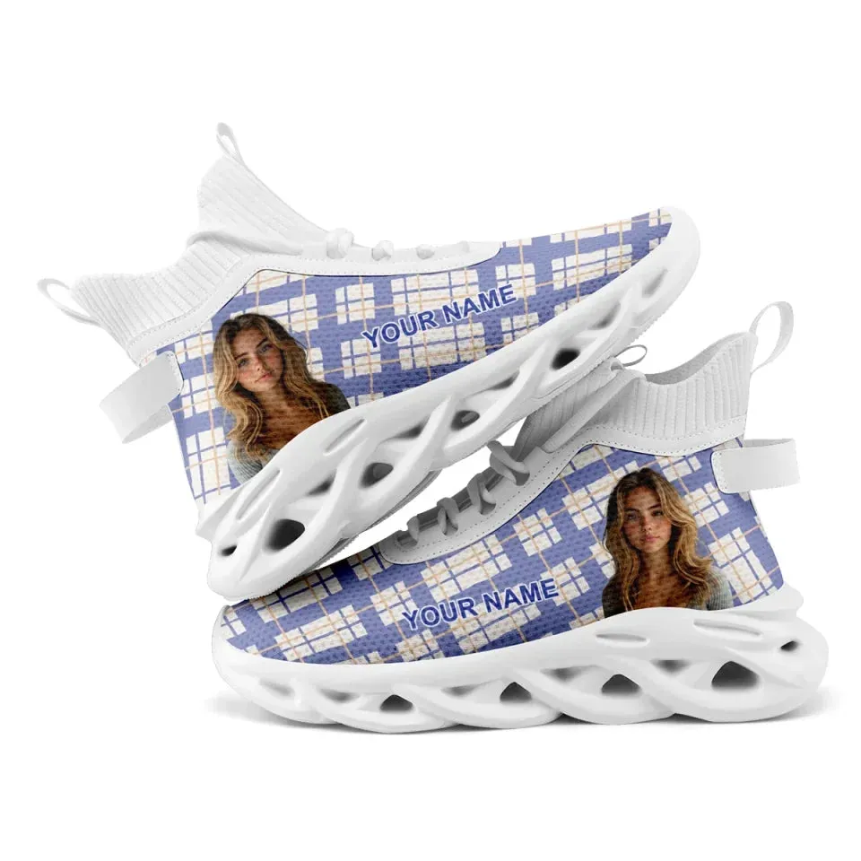 Custom Plaid Shoes with Your Name and Logo for Every Step Yoga Meets Style