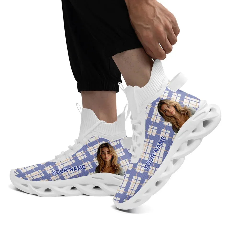 Custom Plaid Shoes with Your Name and Logo for Every Step Yoga Meets Style