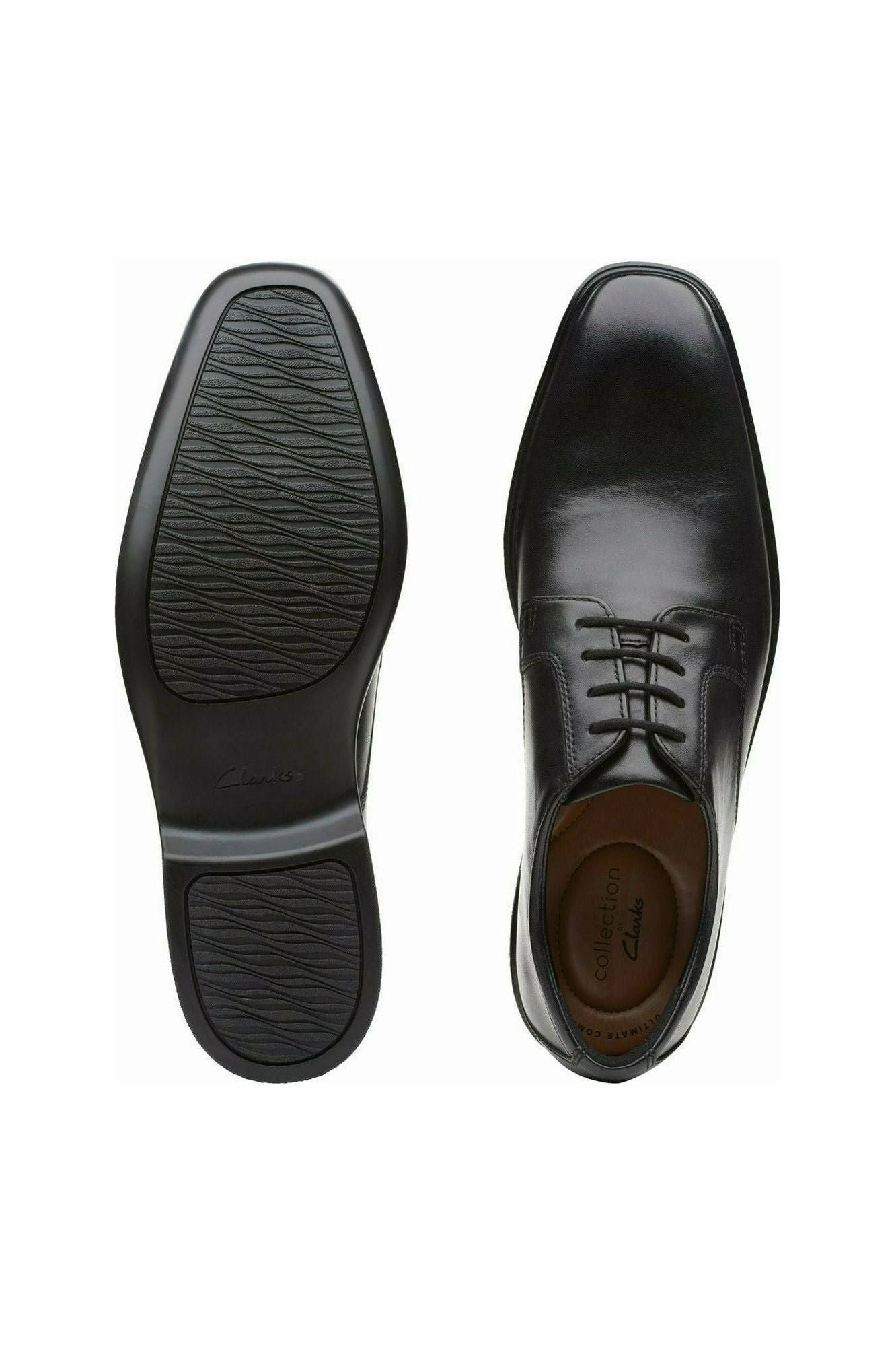 All Step Knitted Mesh Clarks Bensley Lace Black leather