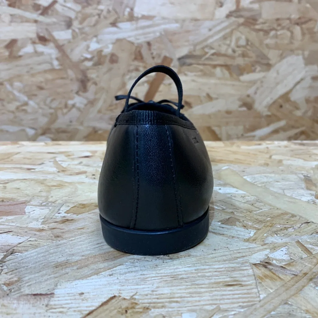 Asics And Onitsuka Tiger Shoes Geox Kids Plie Ballet Flat Leather School Shoe - Black