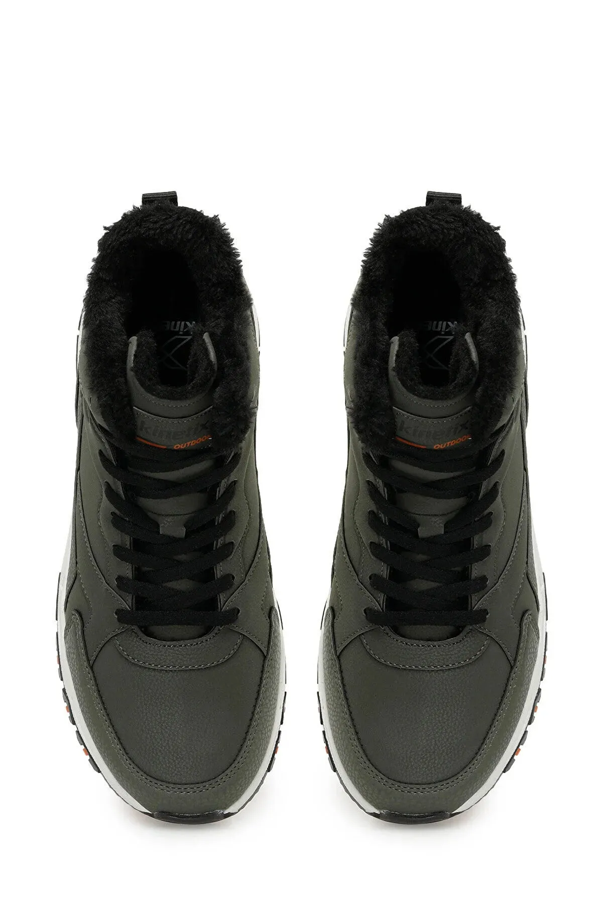 Platform Wedge Boots Kinetix Men's Khaki Shearling Boots