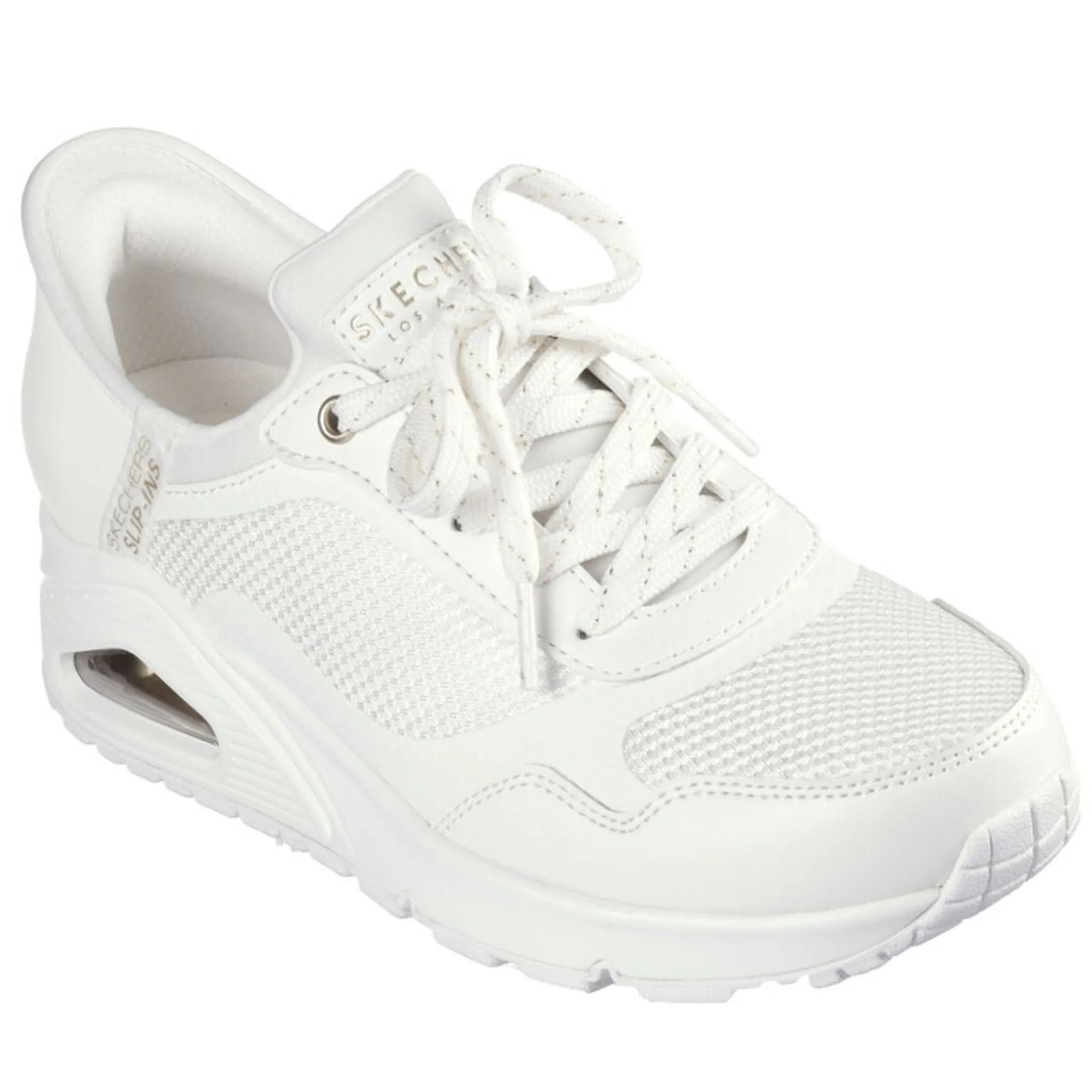 Skechers Women's 177111 UNO Slip-in Air White Casual Shoes Adidas New Shoe