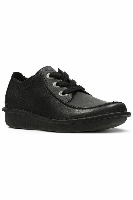 Clark Funny Dream in Black leather Good Traction