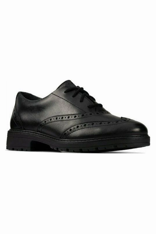 Clarks Loxham Brogue Youth black Soft Ceremony Step