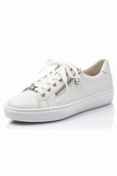 Rieker Womens L59L1-83 in white jungle shoes