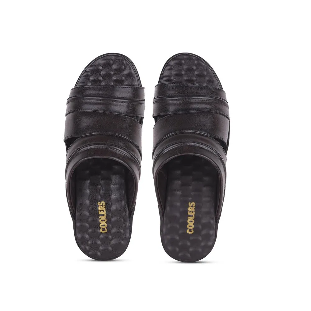 Comfortable Slides/sandals Coolers Brown Casual Slippers For Men 7193-901 By Liberty