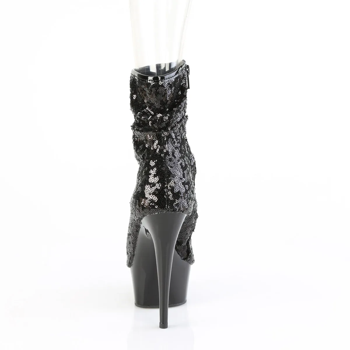 DELIGHT-1008SQ Pleaser Black Sequins Sexy Platform Shoes (Pole Dancing Heels) Kill Bill Shoes Asics