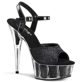 DELIGHT-609-5G Pleaser Black Glitter Sexy Platform Shoes (Pole Dancing Heels) Asics Novak Tennis Shoes