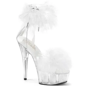 DELIGHT-624F Pleaser Clear/White Sexy Platform Shoes (Pole Dancing Heels) Asics Dad Shoes