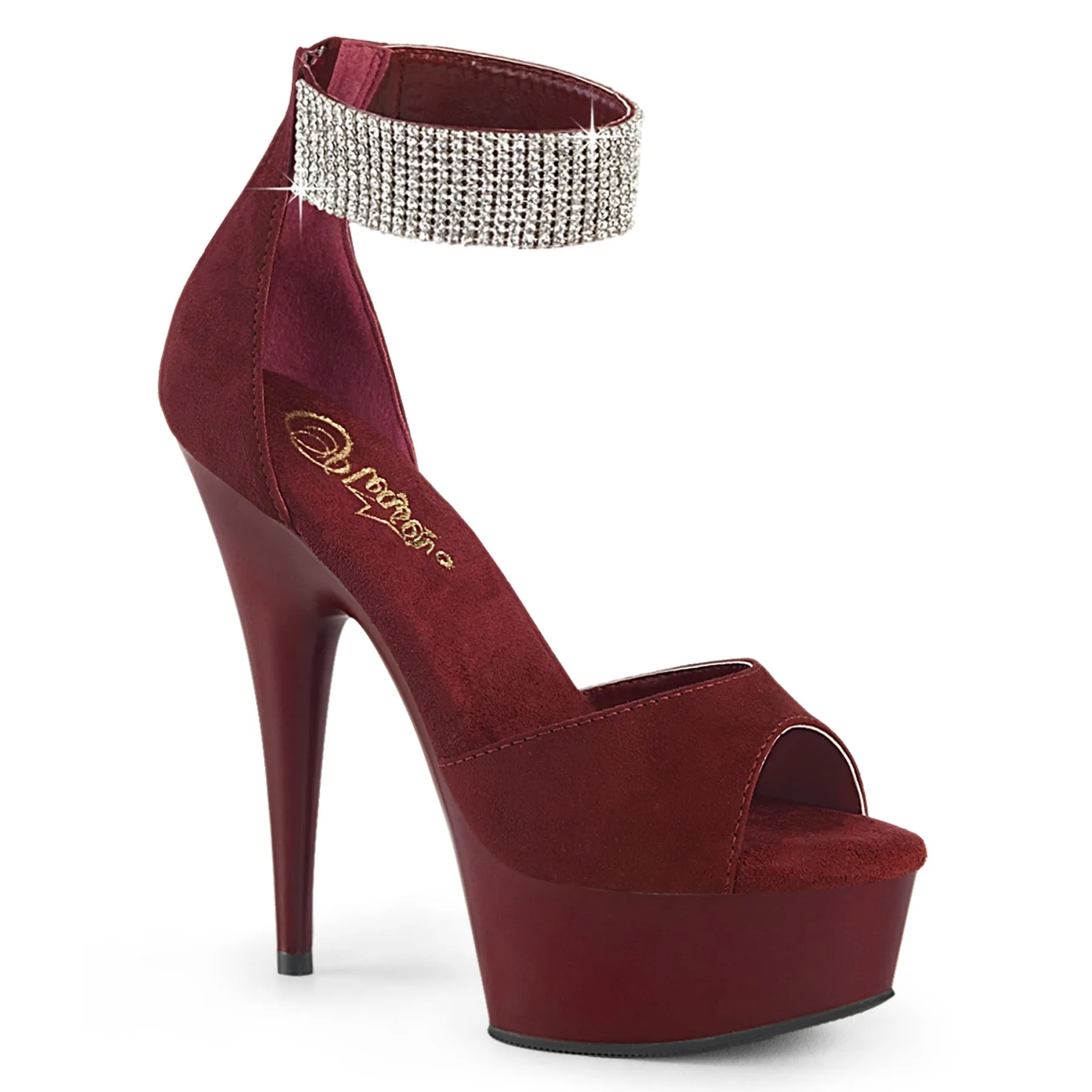 Best Running Shoes DELIGHT-625 Pleaser Burgundy Sexy Platform Shoes (Pole Dancing Heels)