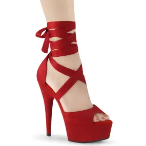 DELIGHT-679 Pleaser Red Faux Suede Sexy Platform Shoes (Pole Dancing Heels) Asics Boxing Shoes Lomachenko