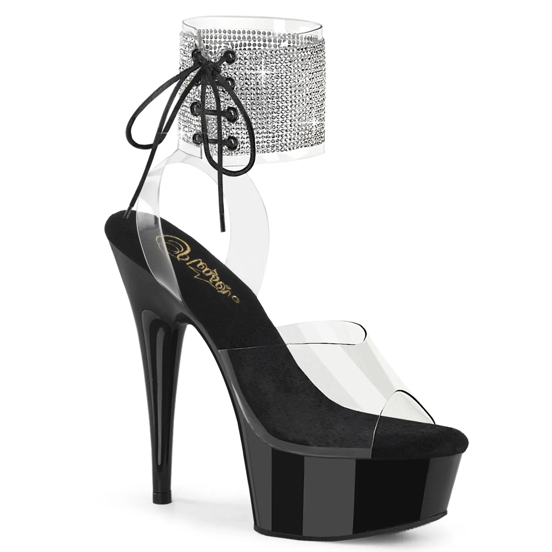 DELIGHT-691-2RS Pleaser Clear/Black Sexy Platform Shoes (Pole Dancing Heels) Best Asics Long Run Shoe