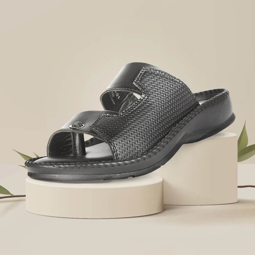 Tazz Slippers Nearby Coolers Casual (Black) Slippers For Men AVN-21 By Liberty