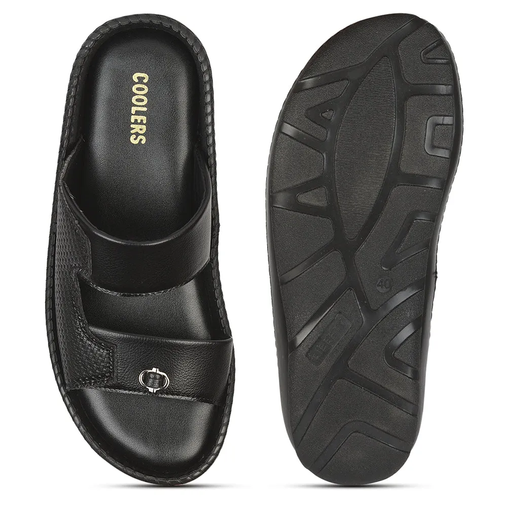 Coolers Casual (Black) Slippers For Men AVN-21 By Liberty Ballet Slippers With Ribbons