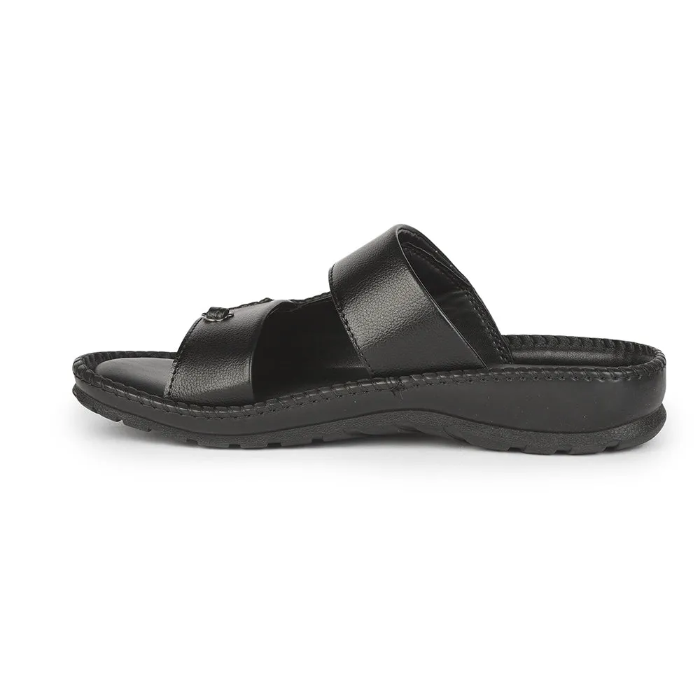 Sandal Slippers Coolers Casual (Black) Slippers For Men AVN-21 By Liberty