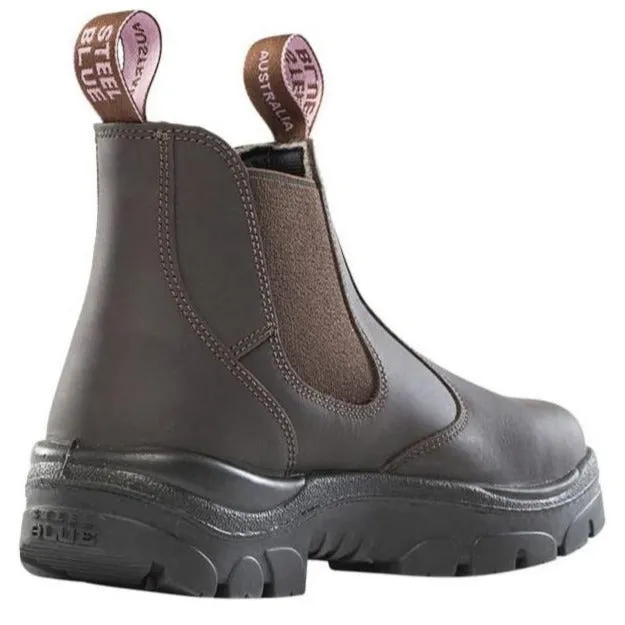 Steel Blue Winter Brown Ladies Hobart Soft Toe Elastic Side Boot (510701) (Pre-Order) Steel Toe Waterproof Insulated Work Boots