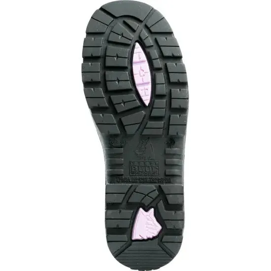 Work Boots Shock Shield Steel Blue Winter Brown Ladies Hobart Soft Toe Elastic Side Boot (510701) (Pre-Order)