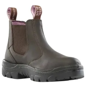 Steel Blue Winter Brown Ladies Hobart Soft Toe Elastic Side Boot (510701) (Pre-Order) Dasha Boots Stop Working