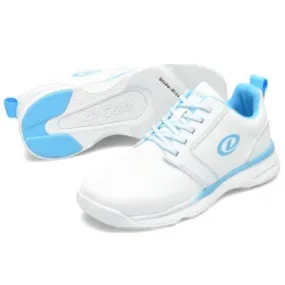 Best Asics Walking Shoes For Flat Feet Dexter Womens Raquel LX White/Blue Wide Bowling Shoes