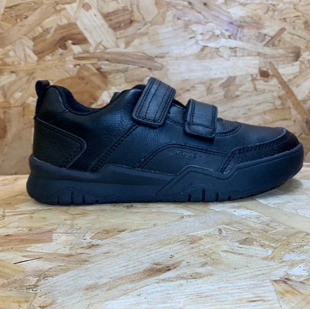Geox Kids Perth C School Shoe - Black Asics Flat Feet Shoes