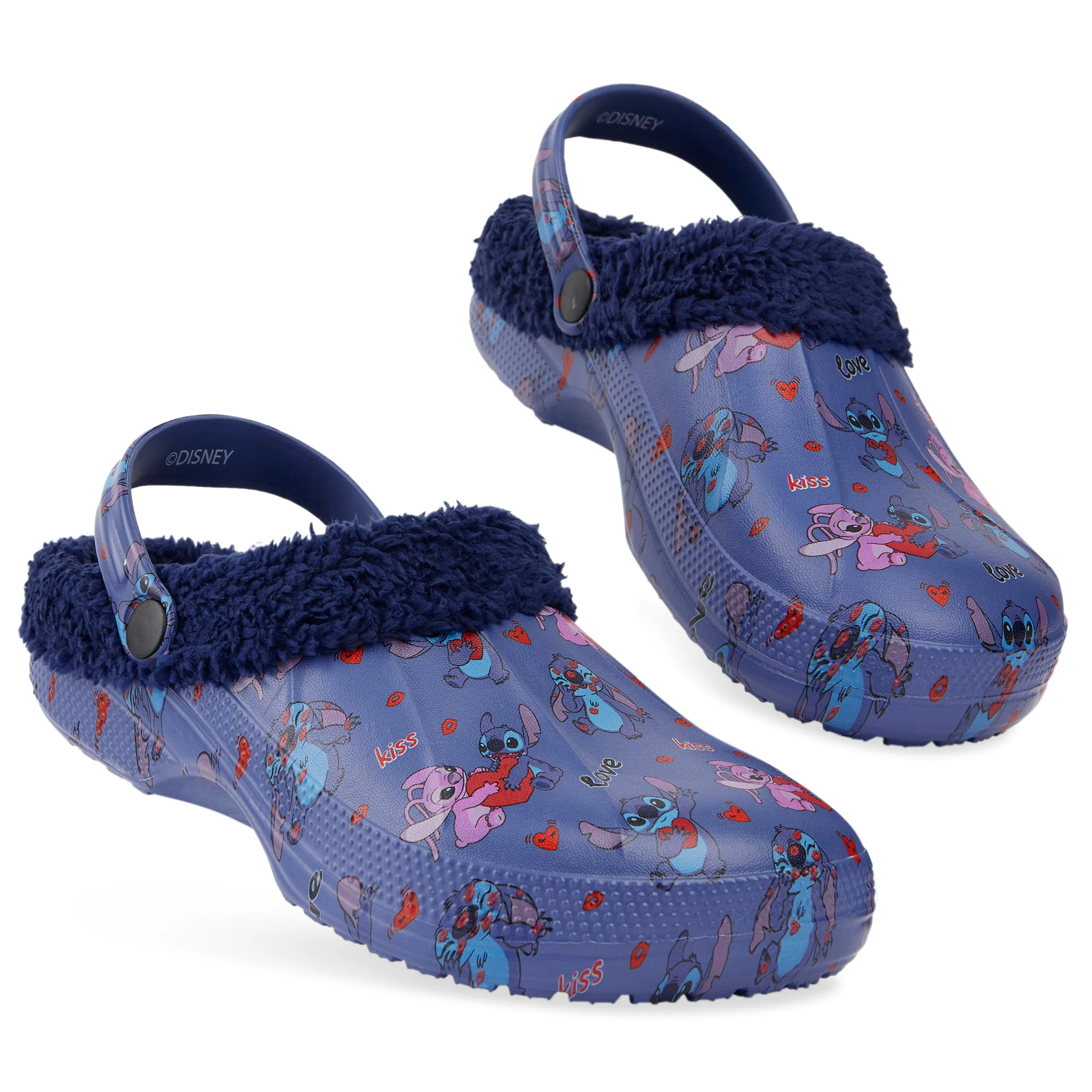 Yeey Slides Disney Stitch Clogs for Women Teenagers Fleece Lined Clogs