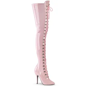 Adidas Gold Shoes Domination Patent Stretch Baby Pink Thigh High Boots