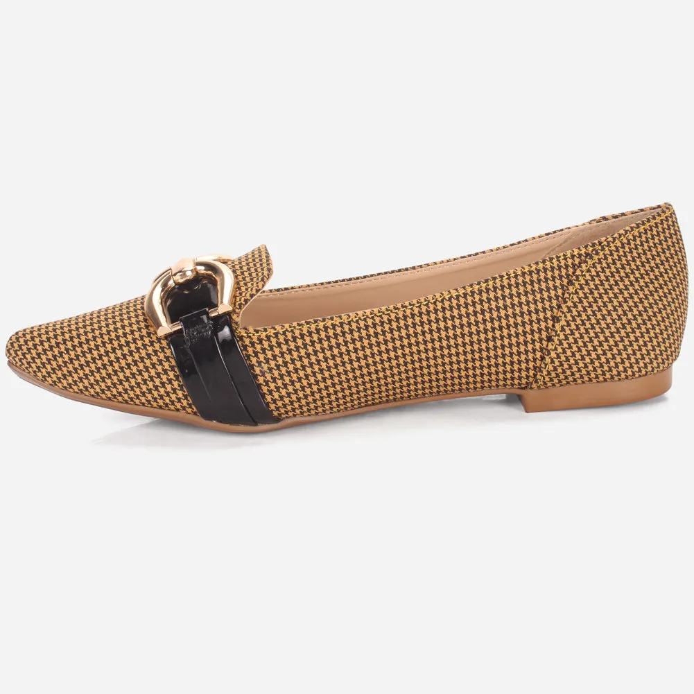 Women's "FERGIE" Pointed Toe Decorated Flat Pumps Best Lifting Shoes