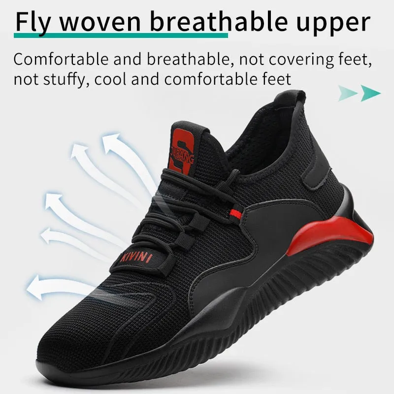 Drop Shipping Men's Steel Toe Cap Protective Work Shoes Outdoor Anti Smashing Shoes Men Puncture Proof Safety Shoes Sneakers Adidas 510 Mtb Shoes