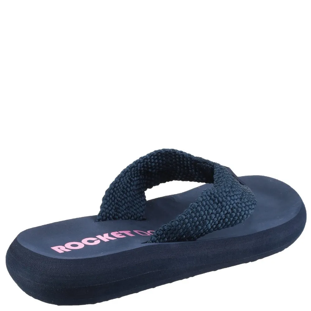 Rocket Dog Sunset Webbing Slip On Sandal Trendy Footwear For Travel Clear Shape