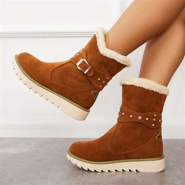 Women Winter Boots Snow Ankle Boots Warm Fur Lined Slip on Booties Tom Tailor Snow Boots
