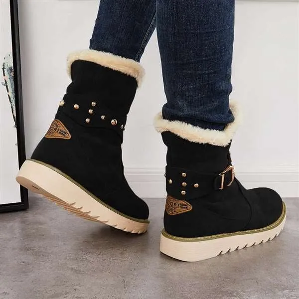 Sperry Snow Boots Women Winter Boots Snow Ankle Boots Warm Fur Lined Slip on Booties