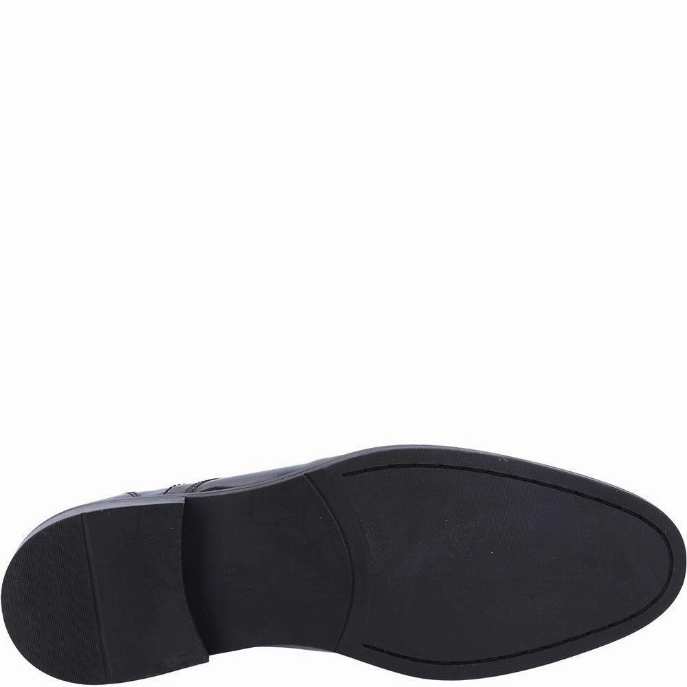 Hush Puppies Damien Lace Up Patent Shoe Mid Cut Vintage Look