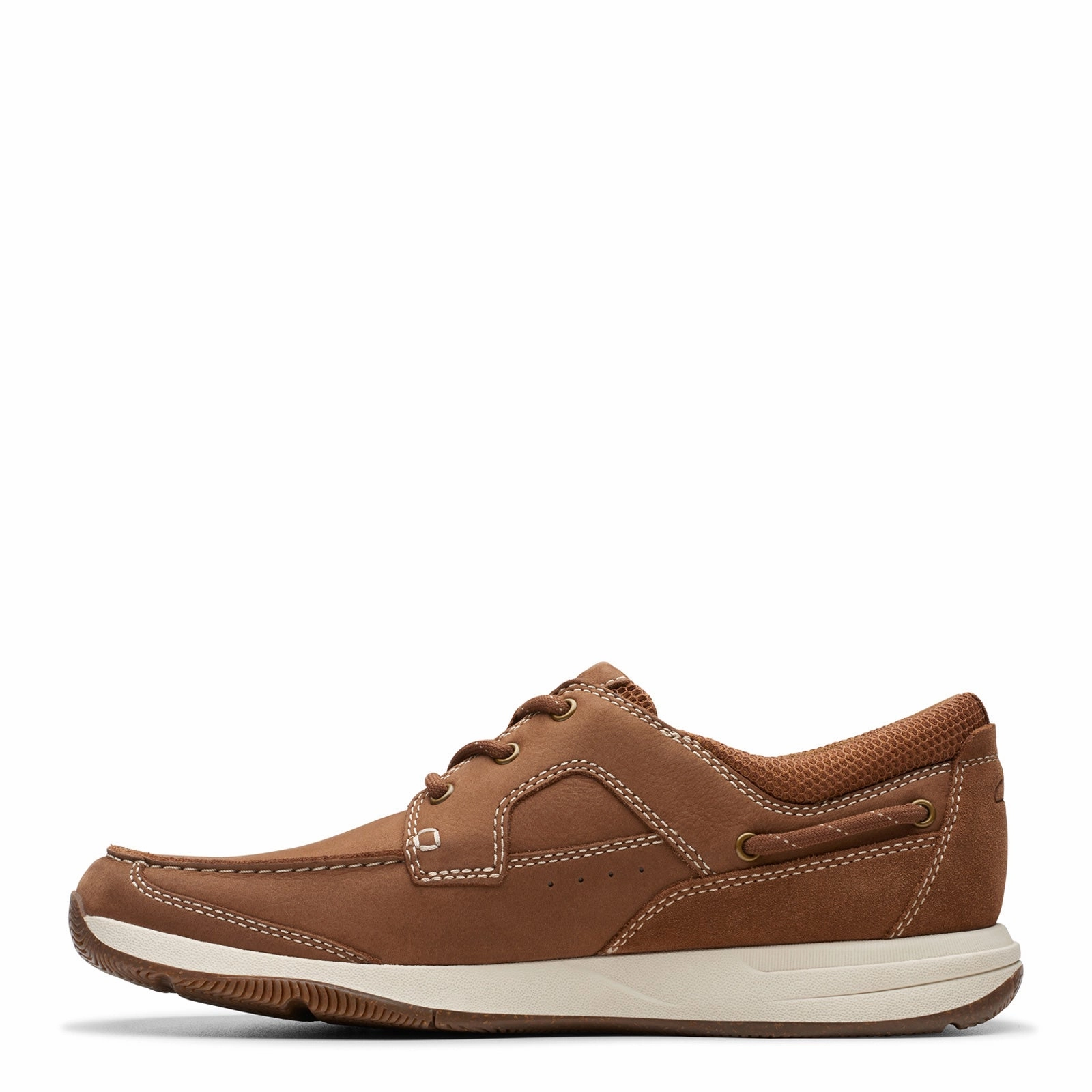 Men's Clarks, Sailview Lace Boat Shoe Quick Slip Superior Cushioning