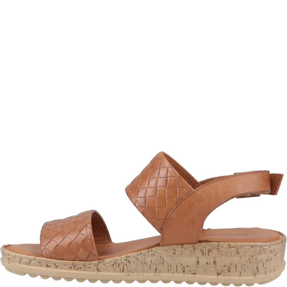 Hush Puppies Ebony Woven Sandal Heel Strap