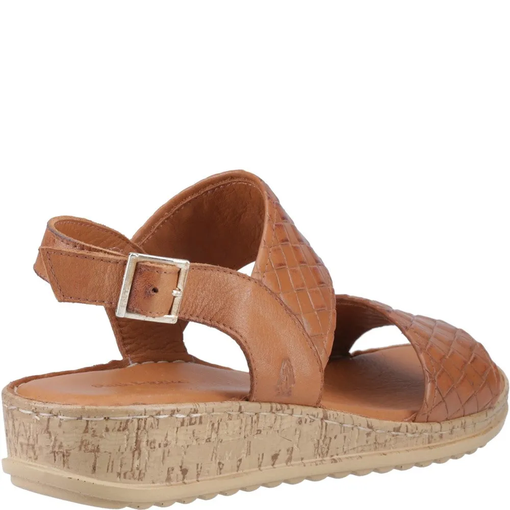 Seaside Stroll Quality Design Hush Puppies Ebony Woven Sandal